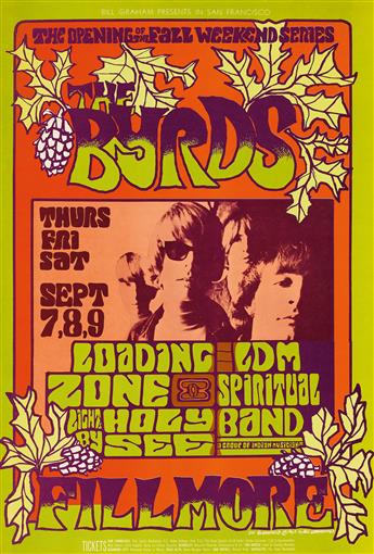 VARIOUS ARTISTS. [PSYCHEDELIC ROCK CONCERTS.] Group of 12 posters. 1967-1968. Sizes vary.